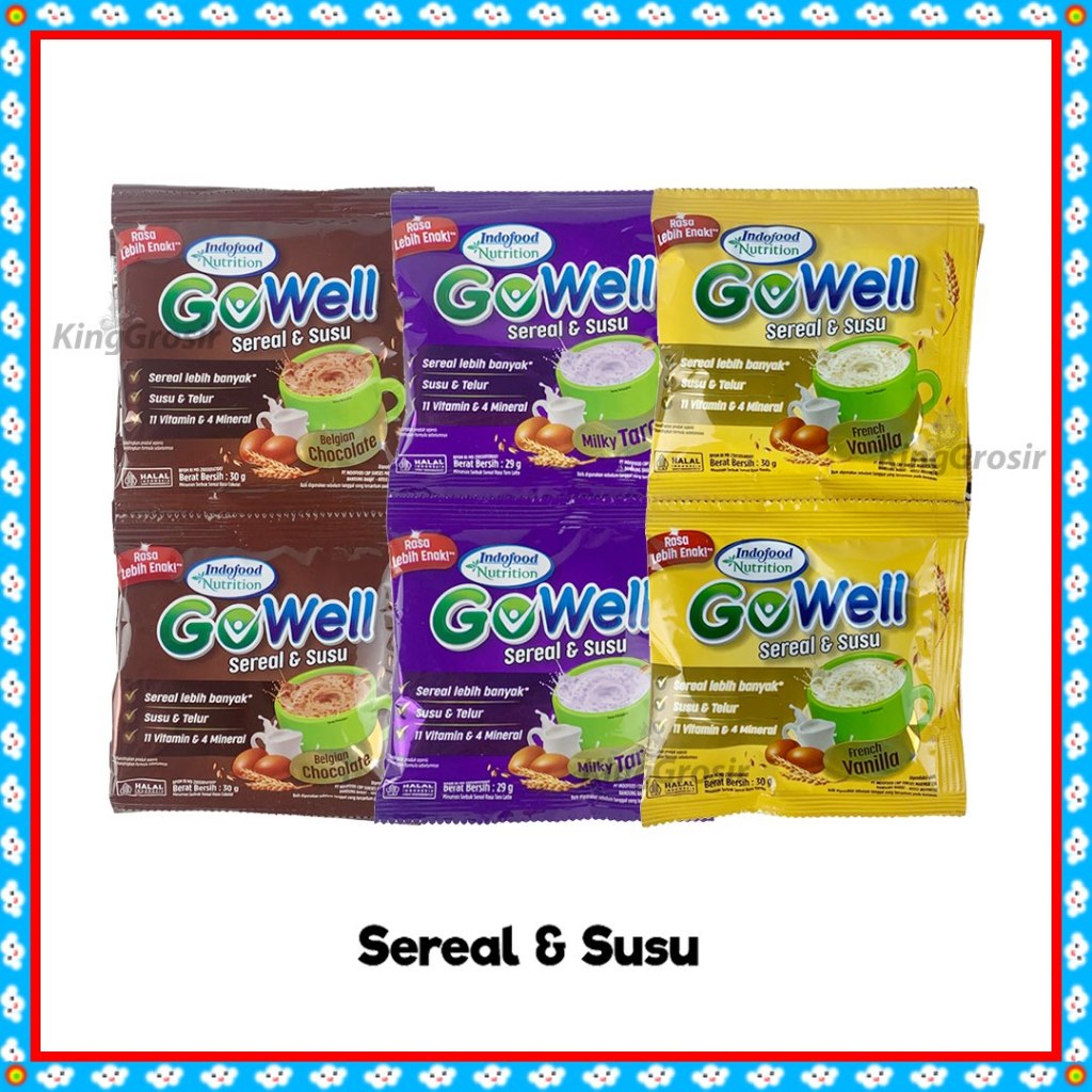 

GoWell Sereal dan Susu Kemasan Renceng / Sereal Sarapan Untuk Anak-anak