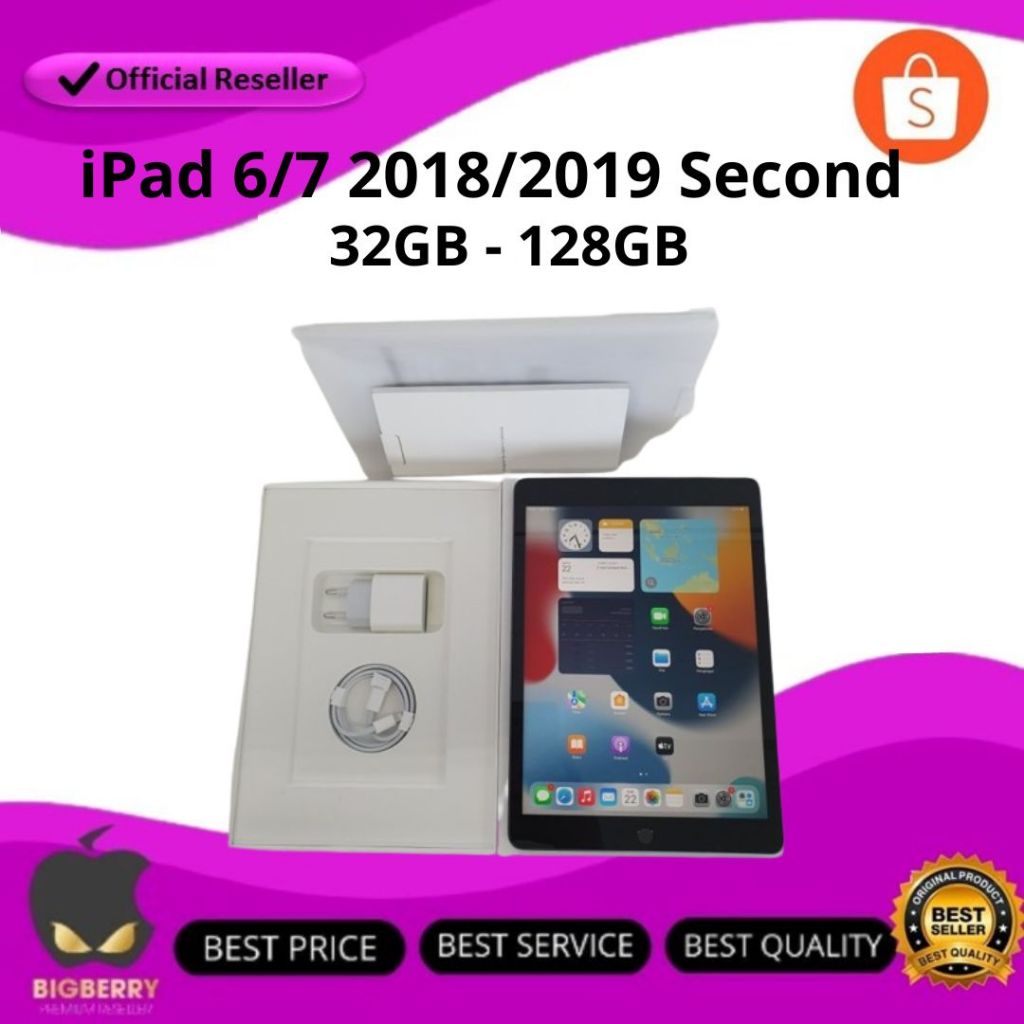 iPad 6 2018 128GB / iPad 7 2019 32GB/128GB Wifi 8.3 inch / 10.2 inch Fullset Second Mulus Original