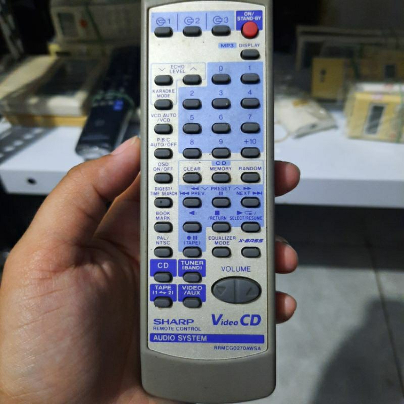 REMOTE REMOT VCD PLAYER SHARP RRMCG0270AWSA ORIGINAL ASLI