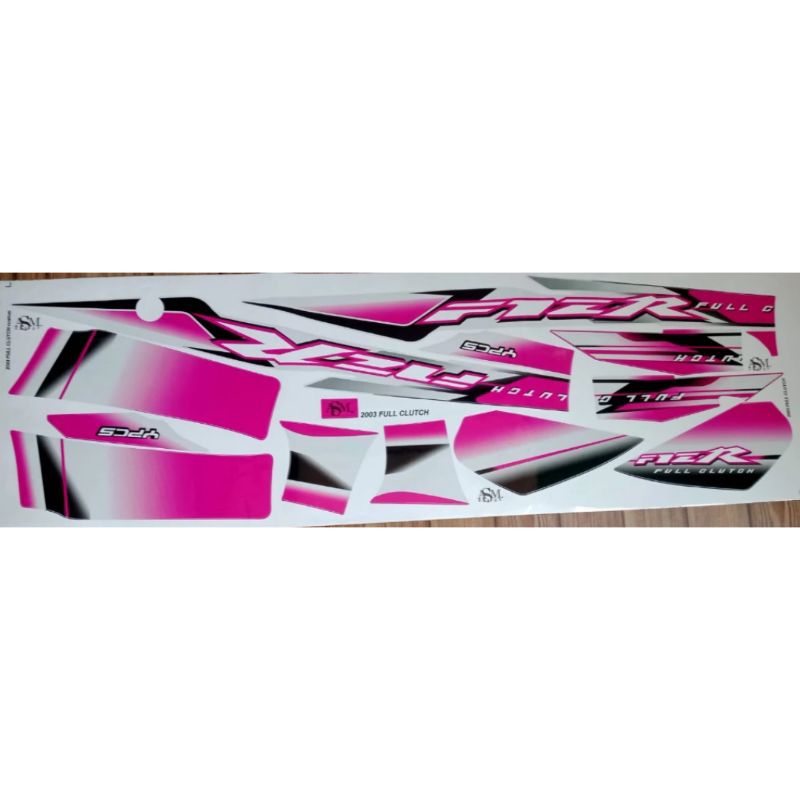 Sticker striping motor yamaha fiz r 2003 custom LIS FIZ R 2002 2003 CUSTOM printing cutting tahan pe