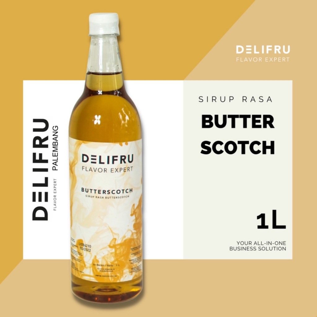 

Sirup Delifru Butterscotch 1Liter - Butter Scotch Syrup 1000mL 1L