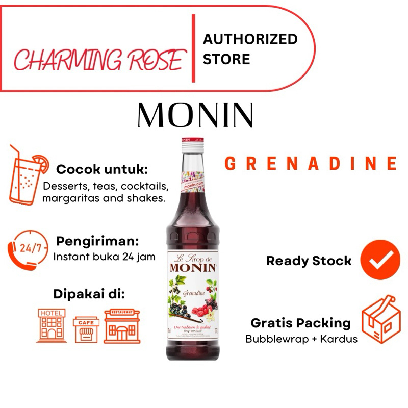 

Monin Grenadine Syrup 700ml Sirup Minuman