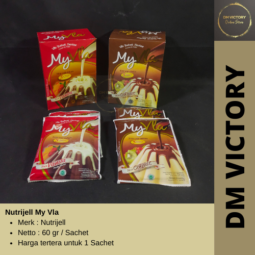 

Nutrijell My Fla / My Vla 60gr Nutrijell Bubuk Instan Rasa Vanila dan Coklat