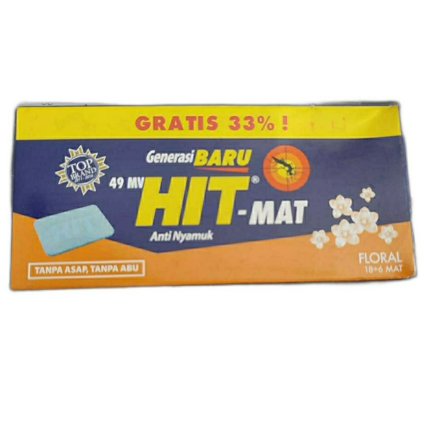 HIT-MAT Elektrik Refill isi 18+6 MAT (24pcs) obat nyamuk Hit Mat Refil
