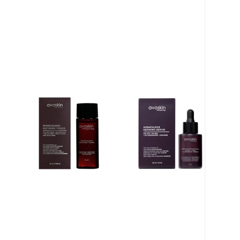 AVOSKIN MIRACULOUS REFINING TONER,OVOSKIN MIRACULOUS REFINING SERUM