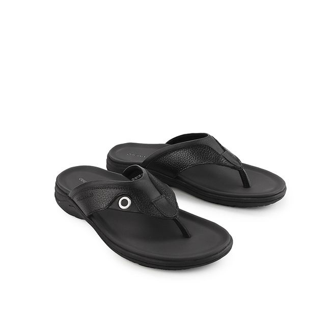 OBERMAIN - Edwin Kayden MEN Sandals KULIT ASLI - BLACK