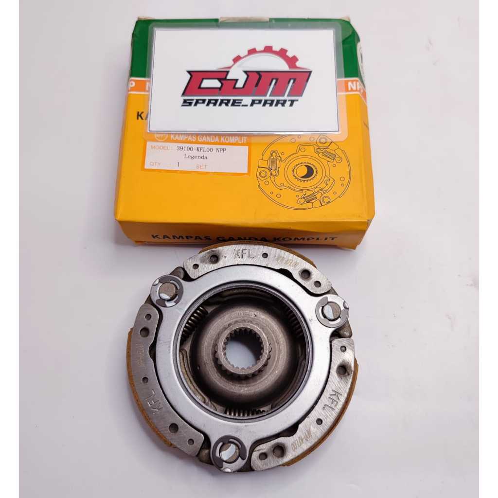 kampas otomatis kopling ganda assy komplit supra fit lama legenda original npp