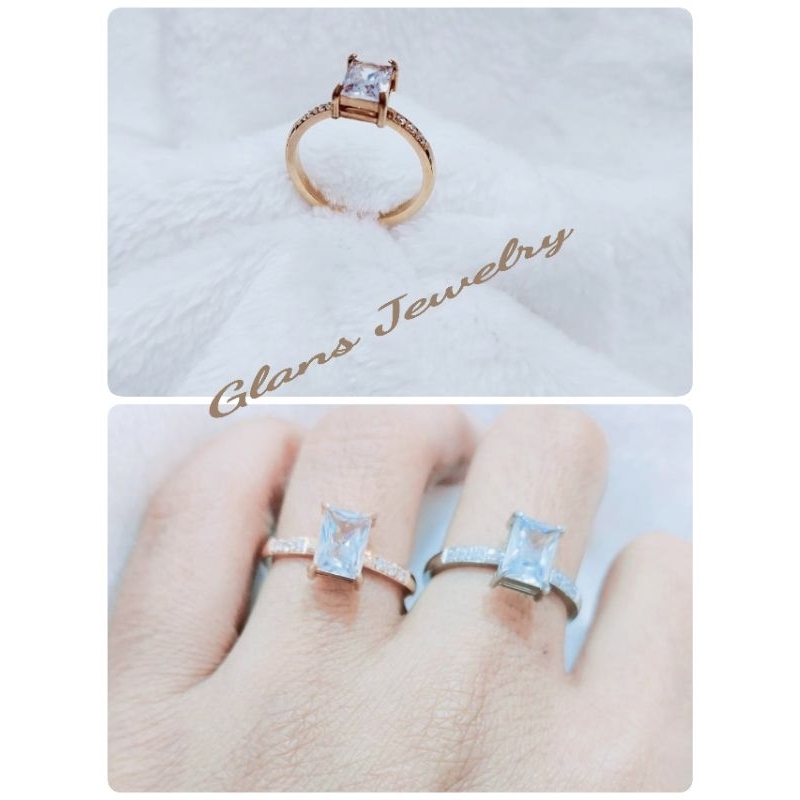 Glans - Cincin Titanium Zirconia Cubic