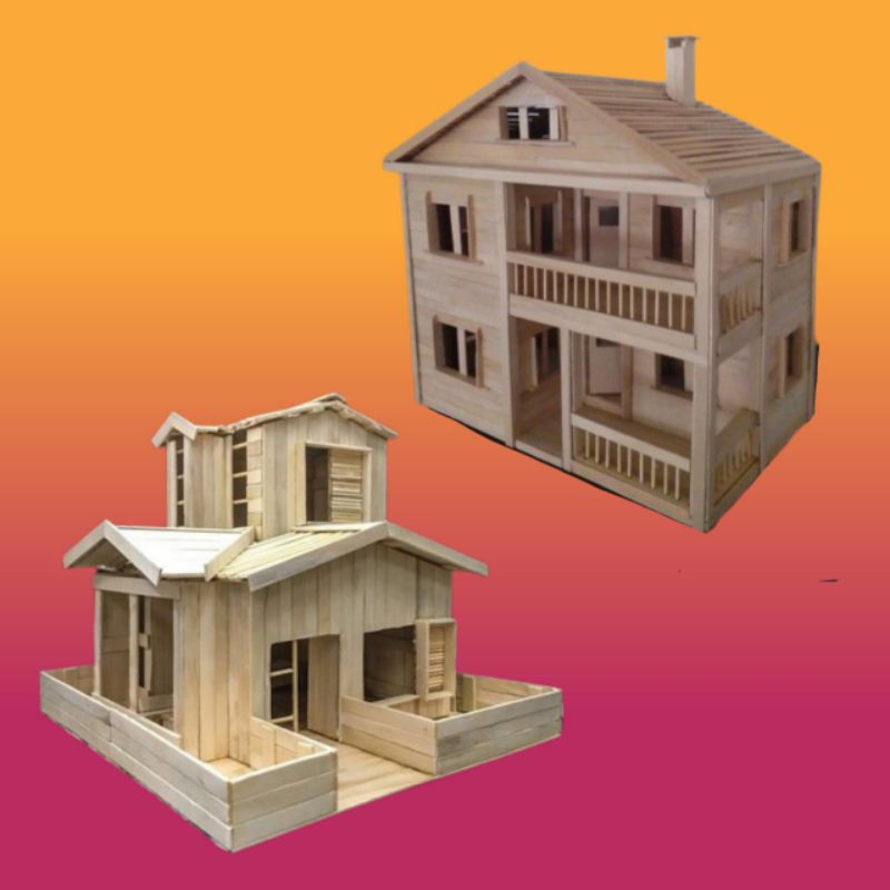 miniatur rumah dari stik es krim