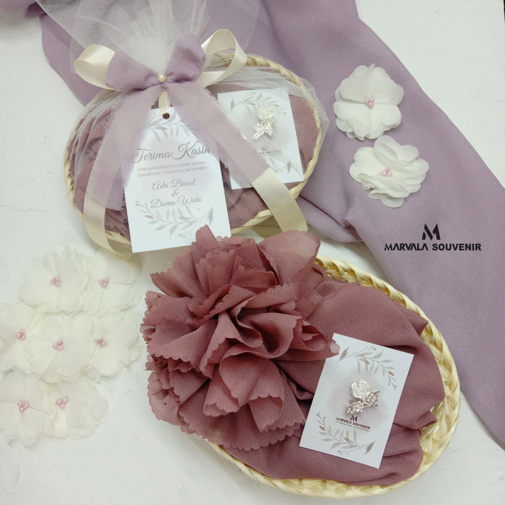 SOUVENIR SIRAMAN PENGAJIAN MINI HAMPERS HIJAB BROS MAURA GIFTSET