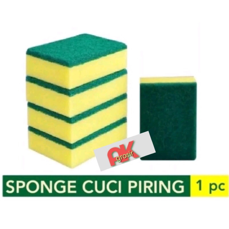 SPON BUSA CUCI PIRING KOTAK 2 SISI, CUCI PIRING BUSA