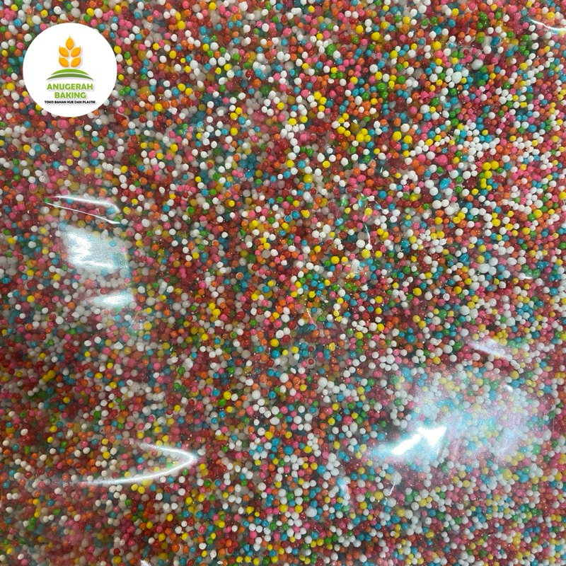 

[ELMER]Sugar Sprinkle/Spikel hiasan kue warna warni/ Permen warna warni Repack 100Gr