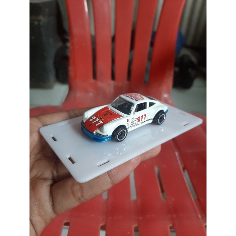 Hot Wheels '71 Porsche 911 (loose) Original + 1 pcs Akrilik Kotak