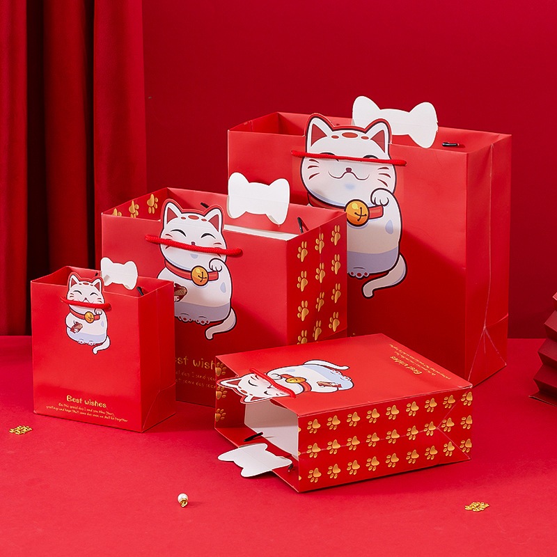 

Paper Bag Imlek - Paper Bag Chinese New Year Tahun Ular - Tas Karton CNY
