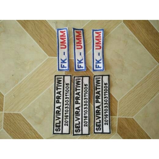 LABEL NAMA BORDIR / LABEL NAMA BAJU PAKAIAN SERAGAM / khairalindo / harga murah