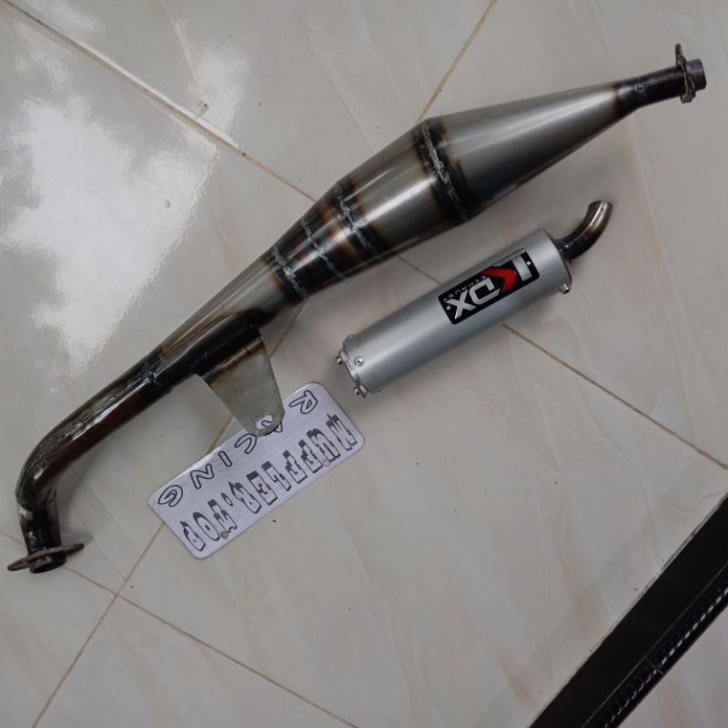 knalpot Yamaha Alfa/Alfa Cham suara garing kemrincing
