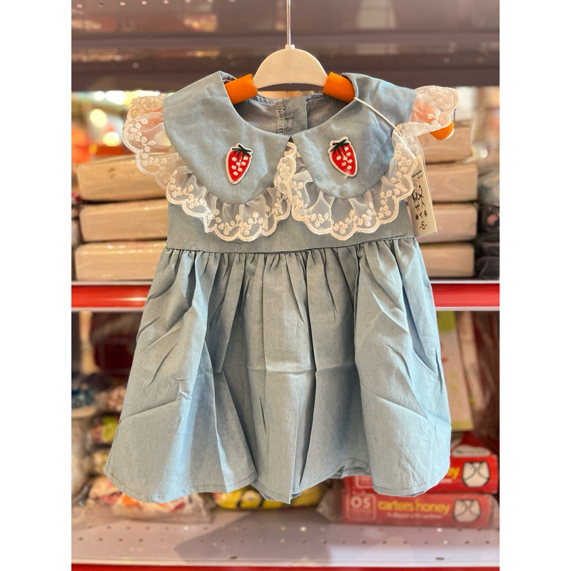 dress anak balita, gaun anak perempuan balita, gaun natal anak, gaun denim anak, gaun korea anak, dr
