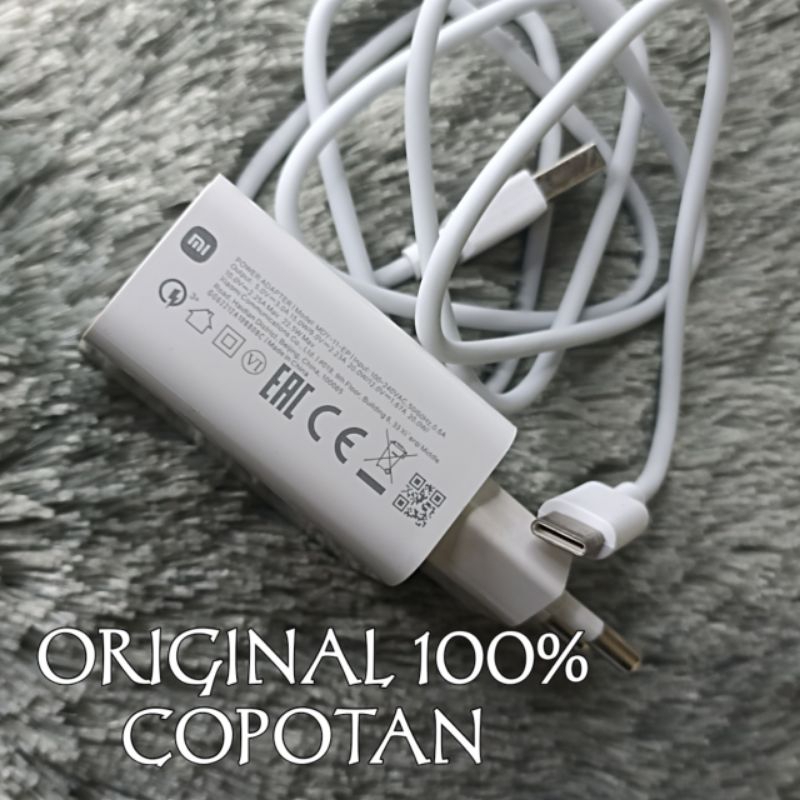 CHARGER ORI XIAOMI 22,5WAT COPOTAN HP TYPE-C FASTCHARGING XIAOMI NOTE 8PRO NOTE 9 DLL