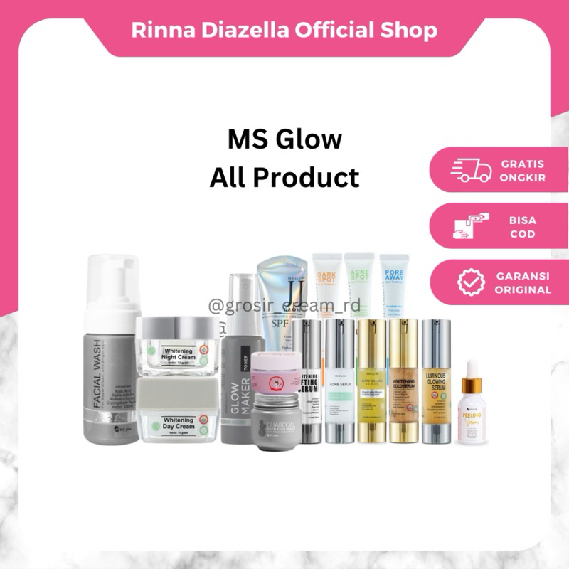 MSGLOW,Skincare,PaketSkincare,PaketWhiteningDay,Kecantikan