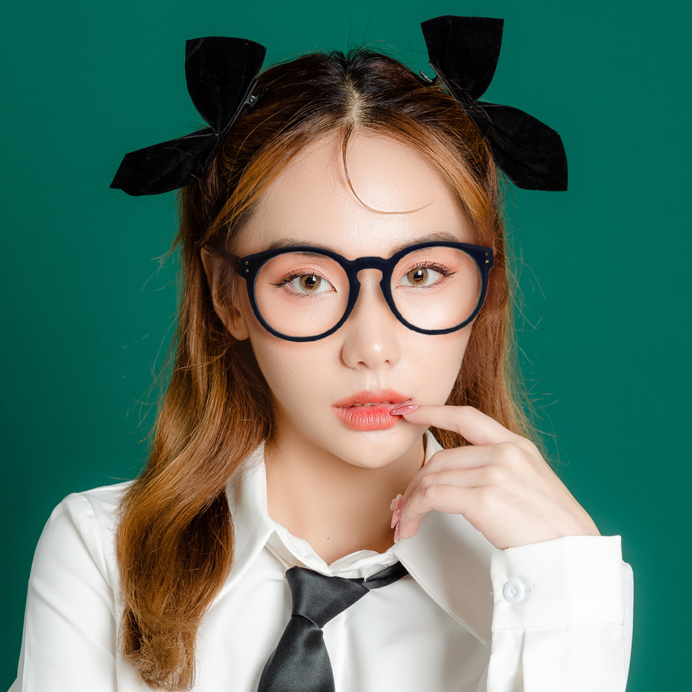 Frame Kacamata model bulat besar / Frame GOOD DAY 8828 bahan plastik / Kacamata Photochromic / Kacam