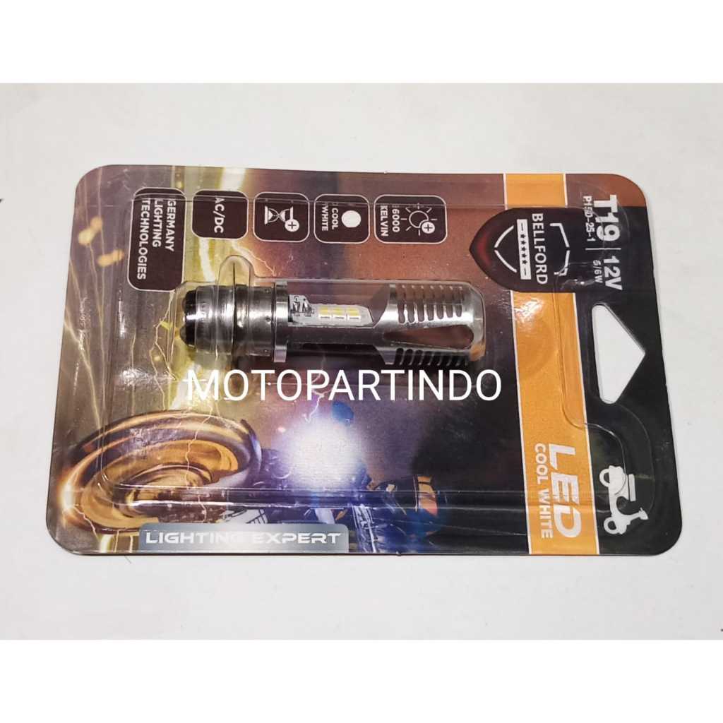 BOHLAM LED MOTOR CW T-19 WHITE LAMPU LED CW T-19 UNTUK MOTOR BEAT FI BEAT KARBU SPACY MIO JUPITER Z 