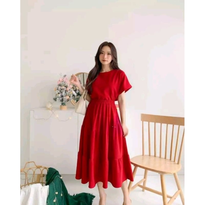 Gyeol set flare - rok flare skirt - batwing top - loose top - set ala korea - basic set rok - baju p