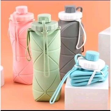 Botol Air Lipat Silikon Portabel Reusable Botol Air Olahraga Lipat Botol Air Lipat Botol Oragami Bot