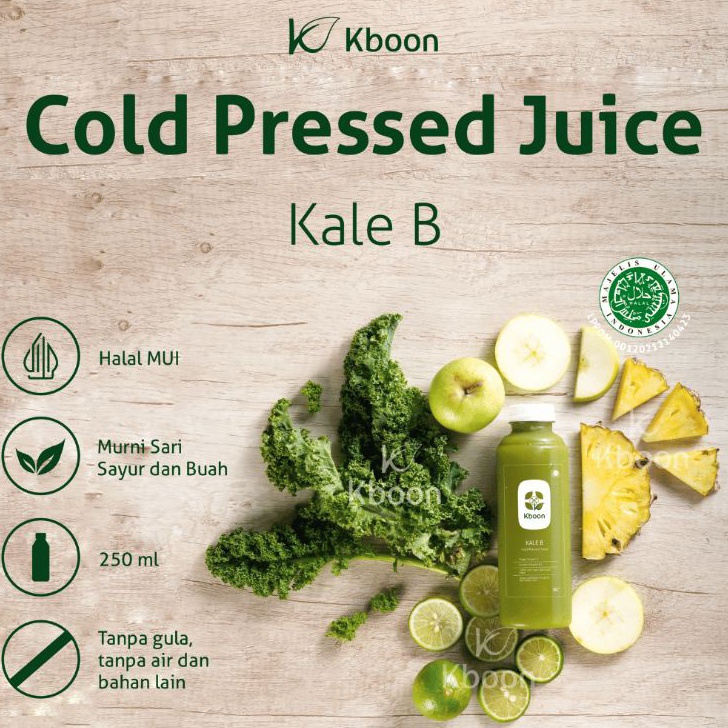 

Ready Stok Cold Pressed Juice Kale B 250ml Kboon