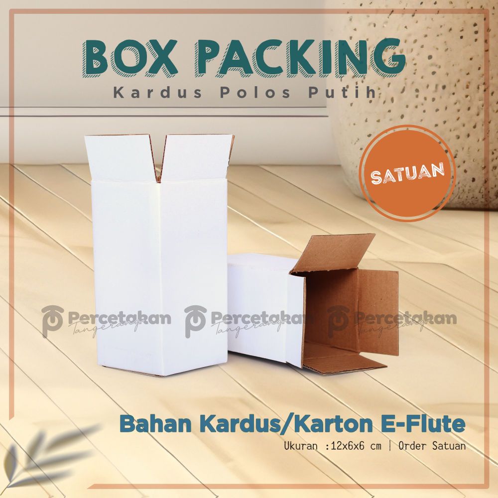 

BOX KARDUS Baru 6x6x12 cm DUS PACKING E-FLUTE | Kardus / Karton Box Polos