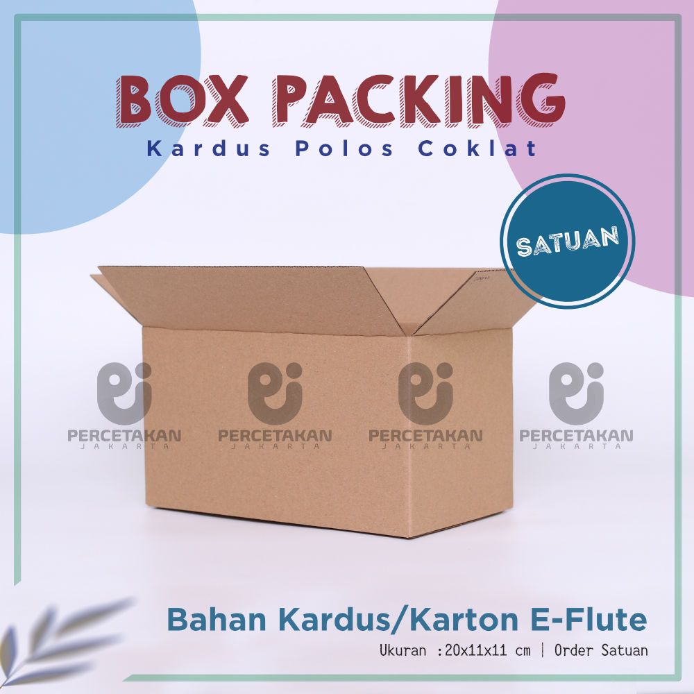 

BOX KARDUS Baru 20x11x11 cm DUS PACKING E-FLUTE | Kardus / Karton Box Polos