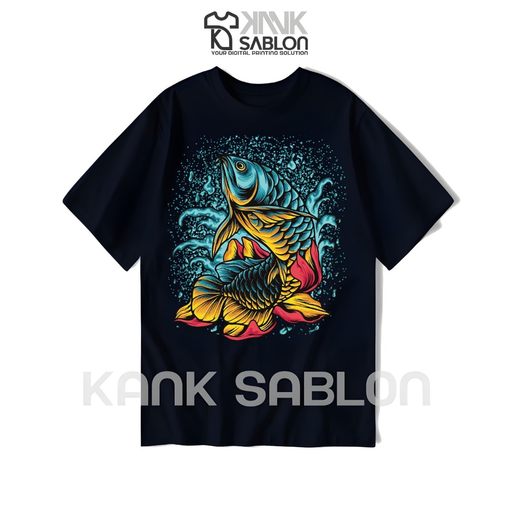 BANYAK GAMBAR - Kaos Mancing - Tshirt "ARWANA" - Baju ART - Kaos ANIMAL- Kaos IKAN - Kaos IKAN ARWAN