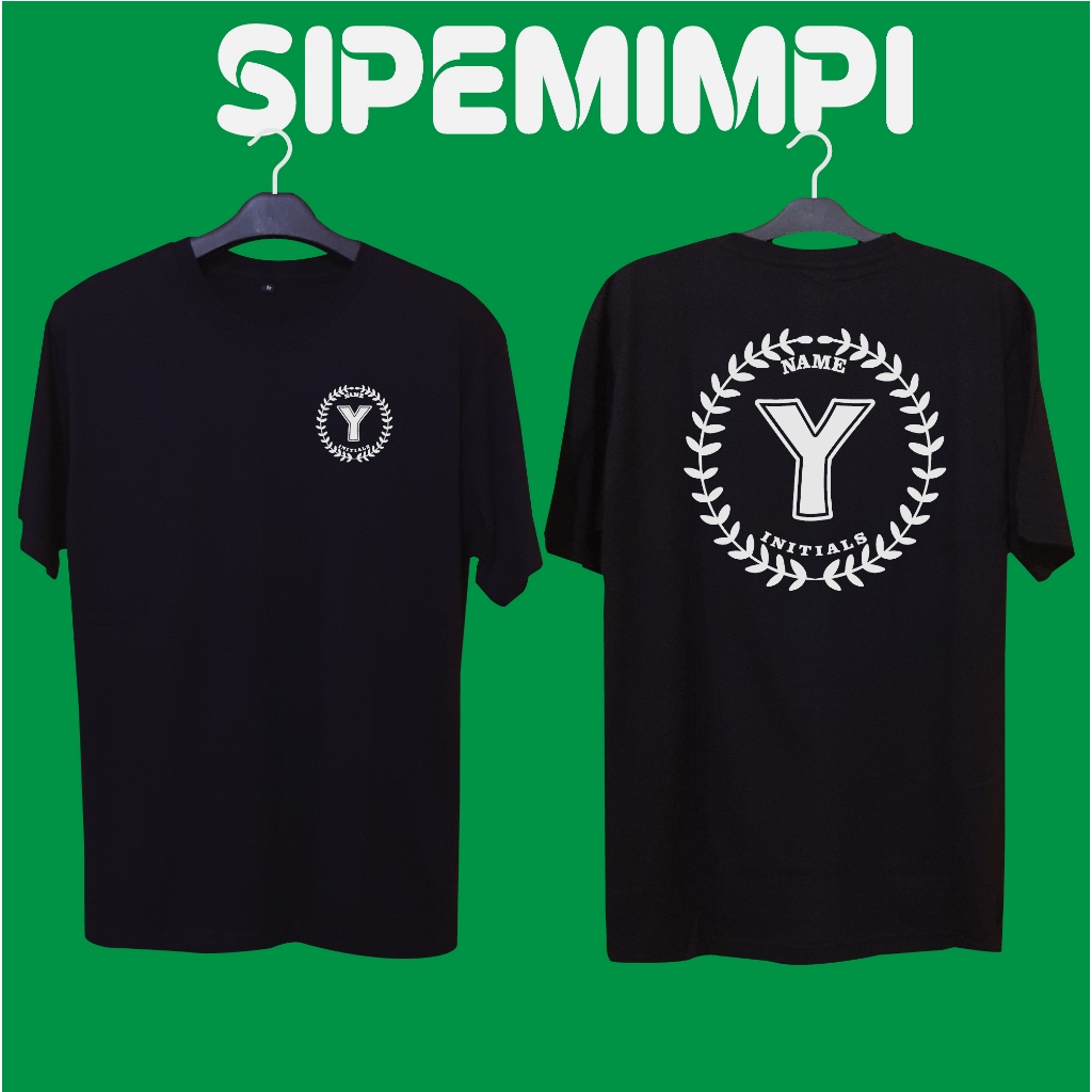 KAOS INISIAL NAMA Y TERBARU KATUN COMBED 24S PREMIUM