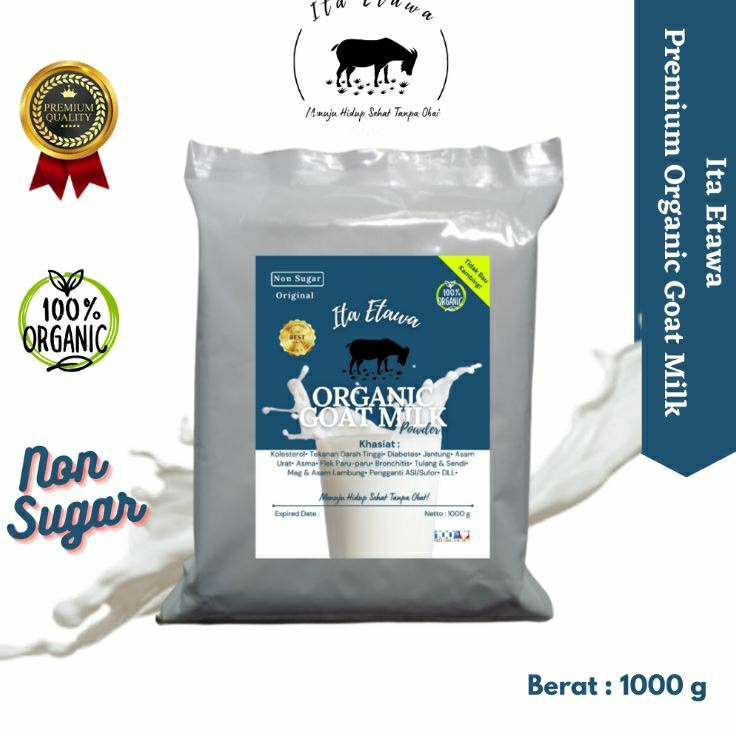 

Big Sale Susu Kambing Premium Non Sugar 1 Kg Ita Etawa Organic Goat Milk Powder Susu Kambing Murni Susu Organik