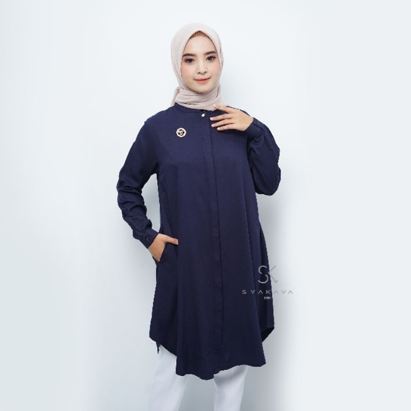 Tunik Polos Atasan Wanita Terbaru Katun Twill Rayon Premium Series