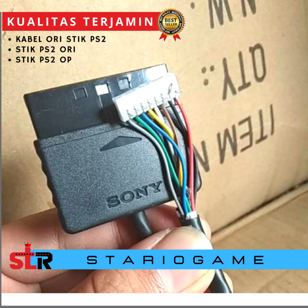 Kabel stik ps2 ori sony hitam Kabel stik ps2 om Stick ps2 op kualitas ori