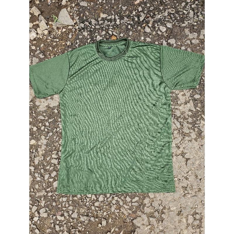 Kaos polos army/Kaos Hijau polos/kaos Dalam pdh TNI ad