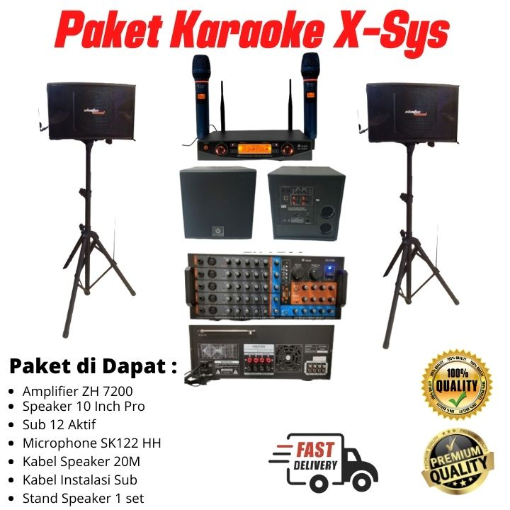 Paket Lengkap Karaoke Sound System Xsys Karaoke Rumahan Fullset Original