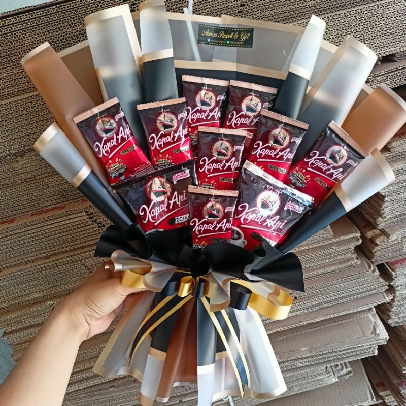 

Siap kirim Buket Kopi Kapal Api murah meriah