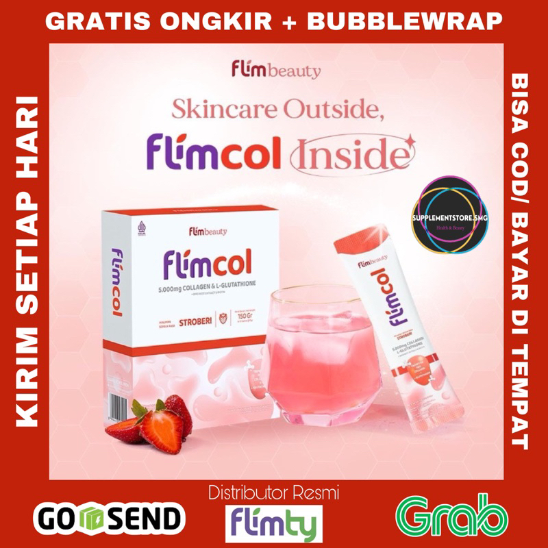 

(Bisa Gosend) 1 BOX FLIMCOL Flimty Collagen Tripeptide 5000mg Korea Teknologi