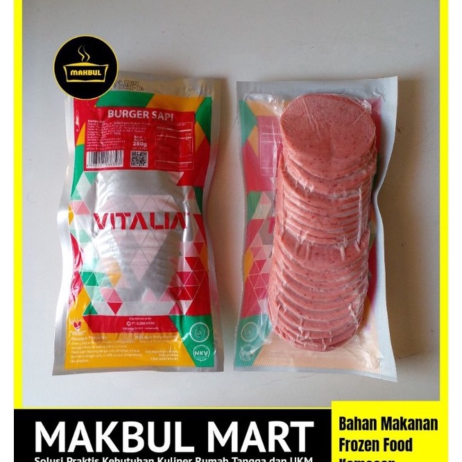 

modelTipe PWZ789 VITALIA Burger Daging Sapi 280 gr isi 20