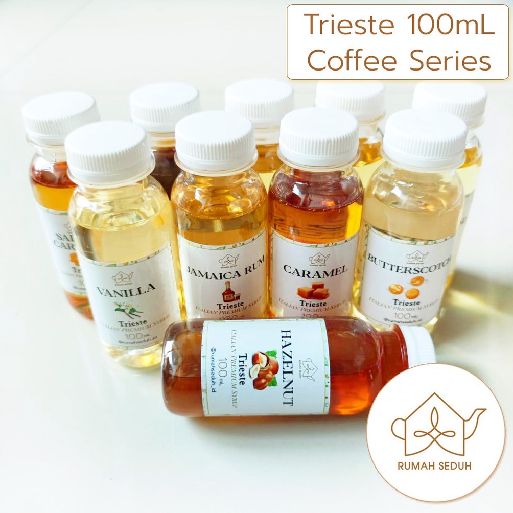 

✤ Trieste Syrup 100mL - Coffee Syrup : Caramel, Vanila, Rum, Hazelnut, Almond Ready