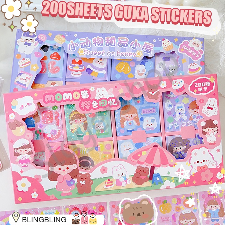 

Belanja Ces, Hemat Sejumlah Besar! Stiker Box Momo 1 Box isi 100 Lembar Sticker Glitter ₲