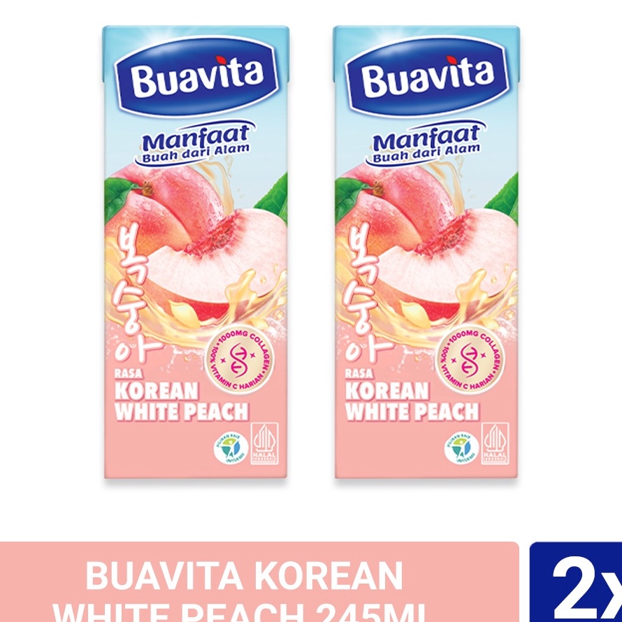 

Promo Buavita Korean White Peach 245ml Twinpack