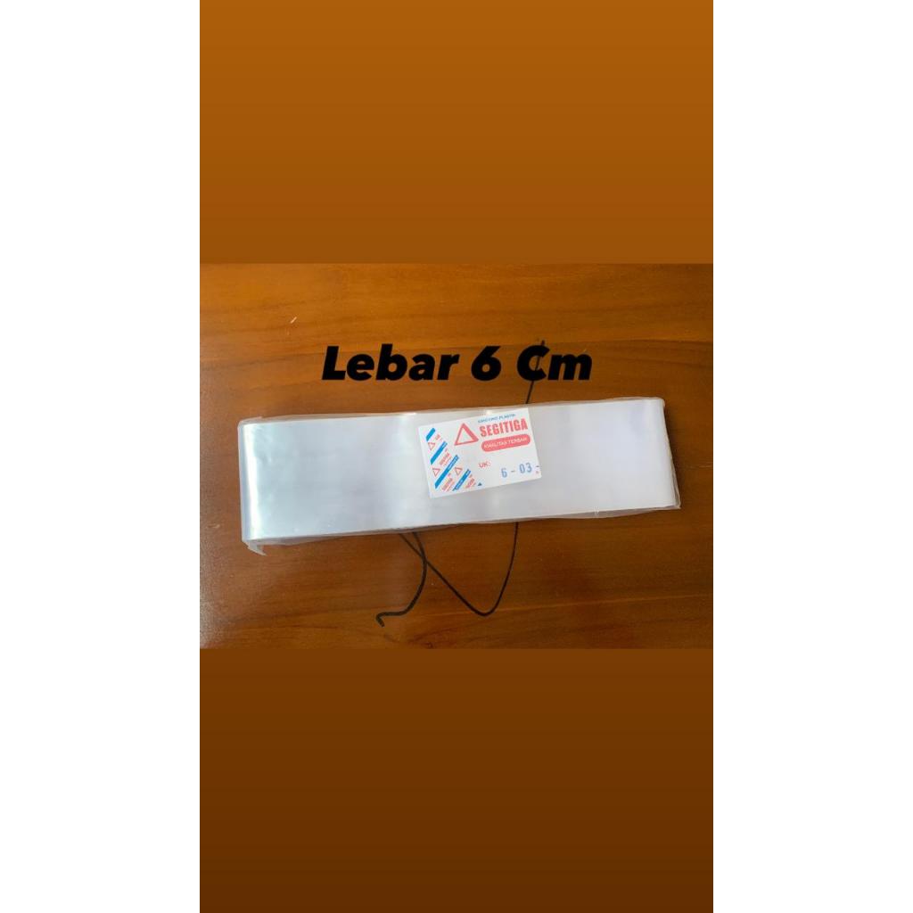 PLASTIK PP ROLL UKURAN LEBAR 6 Cm TEBAL 0.3 / PP ROLL TEBAL / PLASTIK PP FULL ROLL BENING UKURAN 4 -