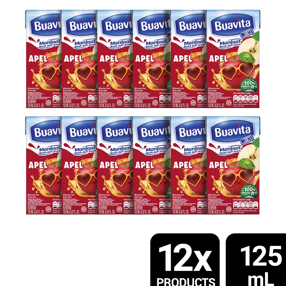 

Best Terlaris Buavita Mini Juice Apel 125 ml x 12