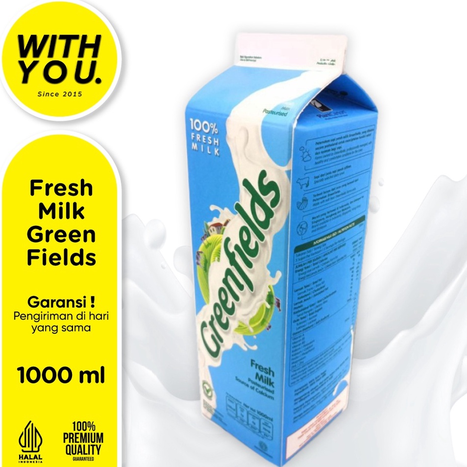 

KODE UHV674 Greenfields Fresh Milk Susu Pasteurisasi 1000ml