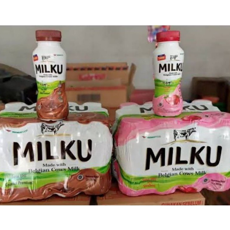 

[♤F75/] MILKU COKLAT/STROBERI 200Ml 1 pack isi 12 Top Discount