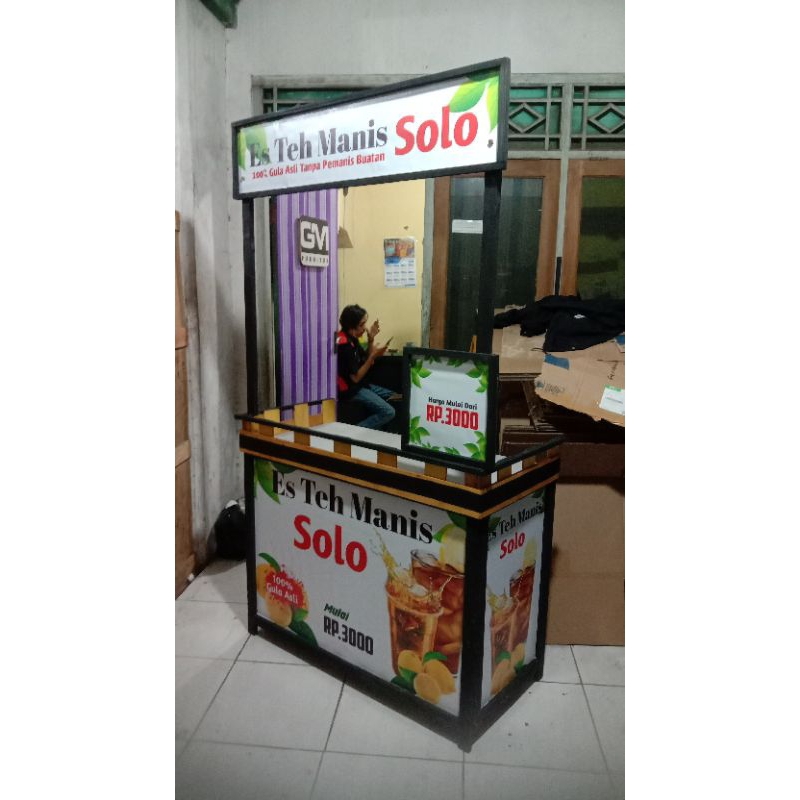 TEH SOLO Booth portable /stand portable /gerobak bongkar pasang