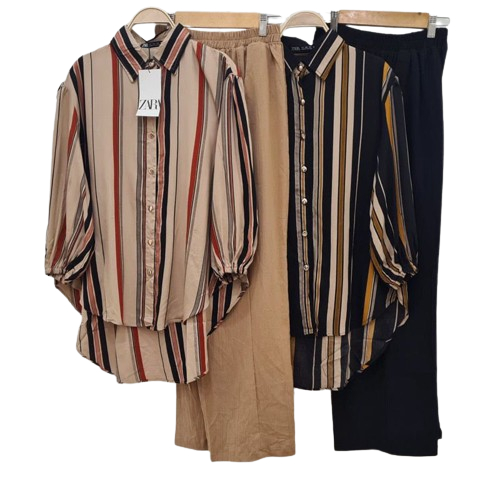 one set malika salur setelan wanita dewasa bahan mix crinkel stelan terbaru malika