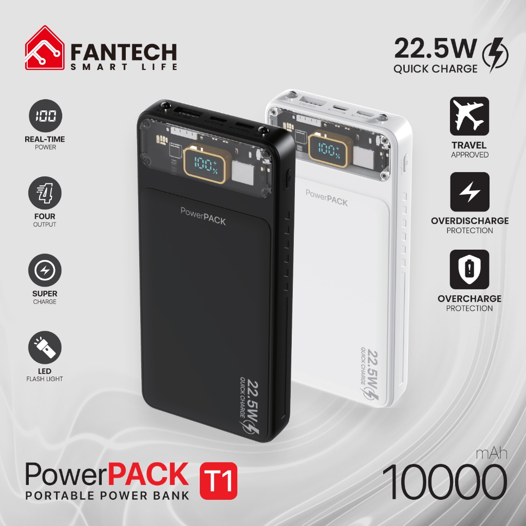 FANTECH LIFE Powerbank Mythia 22.5W 10000 mAh Mini with Fast Charging - PowerPack T1